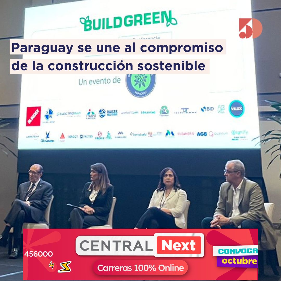 𝗦𝗘𝗖𝗧𝗢𝗥 𝗜𝗡𝗠𝗢𝗕𝗜𝗟𝗜𝗔𝗥𝗜𝗢
BuildGreen 2023 representa un hito en el compromiso de Paraguay con la construcción sostenible y el desarrollo de un futuro más respetuoso con el medio ambiente.  
𝗟𝗲𝗮 𝗺𝗮́𝘀: 5dias.com.py/real-estate/pa…
