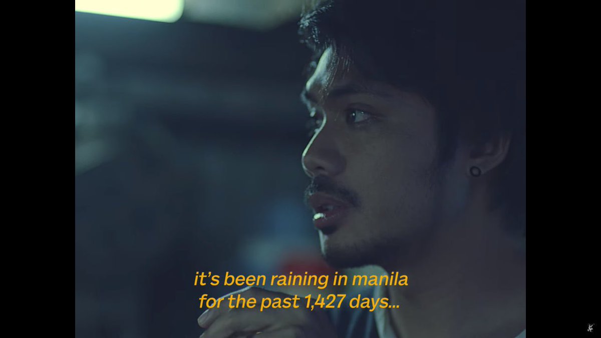 lolaamourmusic's tweet photo. For context, here are some snaps of the MV and a short summary:

It's about a man who reconnects with his long lost wife through a magic gecko, all set in an alternate timeline where it has been raining for already 1427 days.

Full vid here: https://t.co/CxLFOOyo4B
(2/2) https://t.co/XB9gCdb6NG