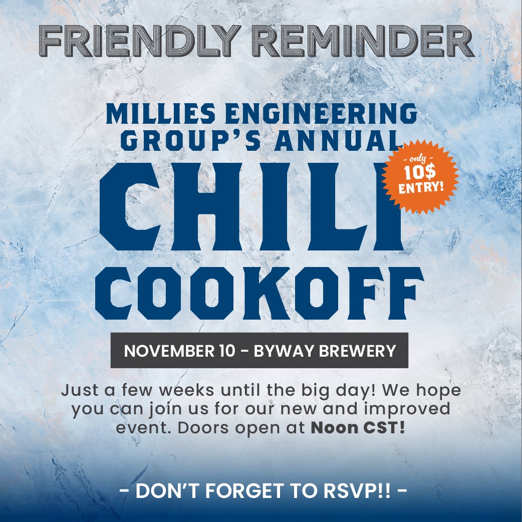 A friendly reminder to RSVP for our fast-approaching Chili Cookoff. If you haven't received an email from our marketing team, that means you're not on our mailing list! Be sure to DM our account on this platform so you don't miss any updates for this event 🤩
#ChiliCookoff #2023