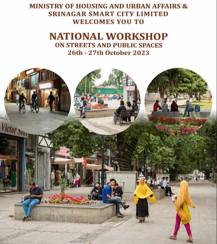 #SrinagarSmartCityLtd is hosting the National Workshop on Streets and Public Spaces on 26th &27th September2023. The program is being organised by #SmartCitiesMission, Ministry of Housing Affairs, GOI. 

We welcome the delegates including Mayors, Municipal Commissioners, CEOs &
