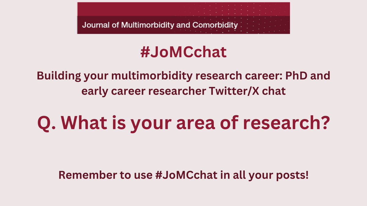 Journal of Multimorbidity and Comorbidity tweet media