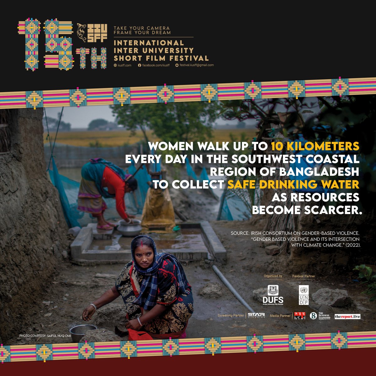 iiusff1's tweet photo. Resources that are prerequisite for living are becoming more inadequate day by day. Lack of safe drinking water is a sever problem in Bangladesh’s southwest coastal areas. 

Women have to travel upto ten kilometres a day to collect drinking water. https://t.co/ckKY9GTmah
