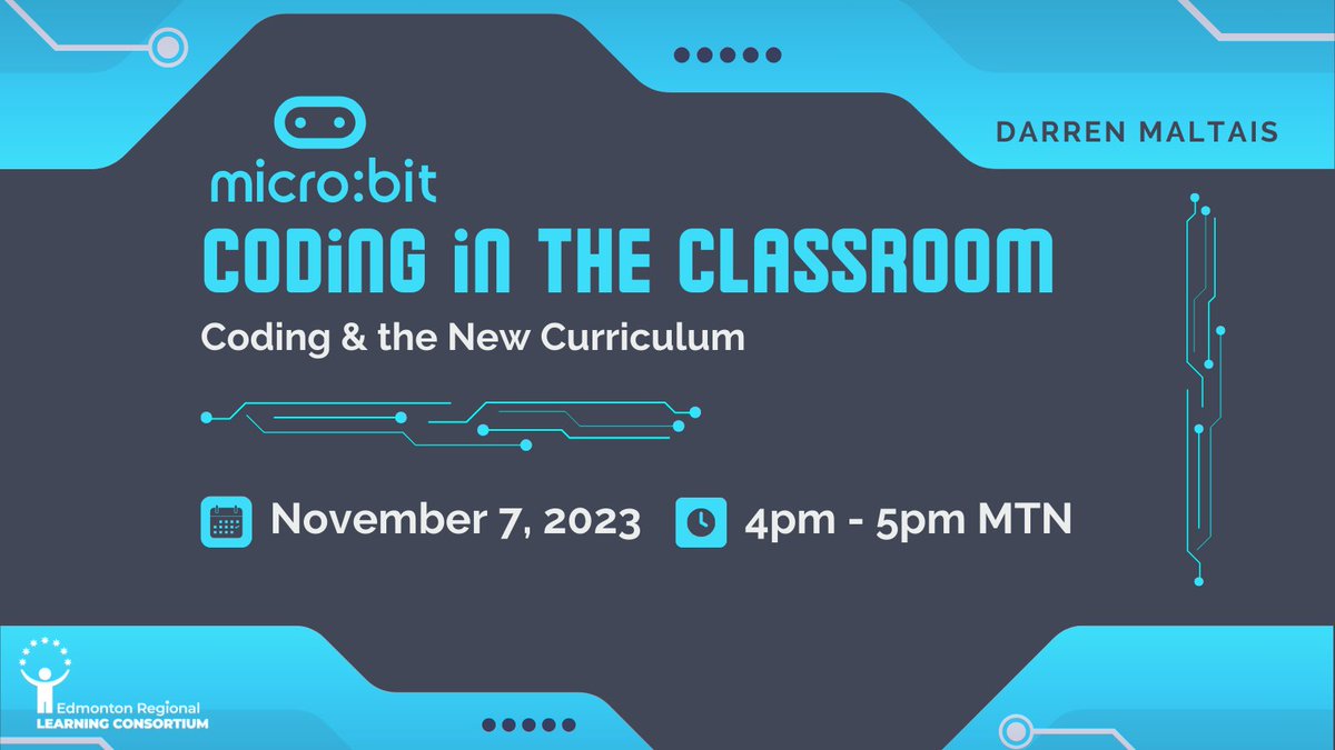 Learn how you can easily transform your students from beginners to coding wizards using Micro:bits in this session with <a href="/MrMaltais/">Darren Maltais</a>.

Learn more/register: bit.ly/ERLCNC185
#microbit #TechIntegration
