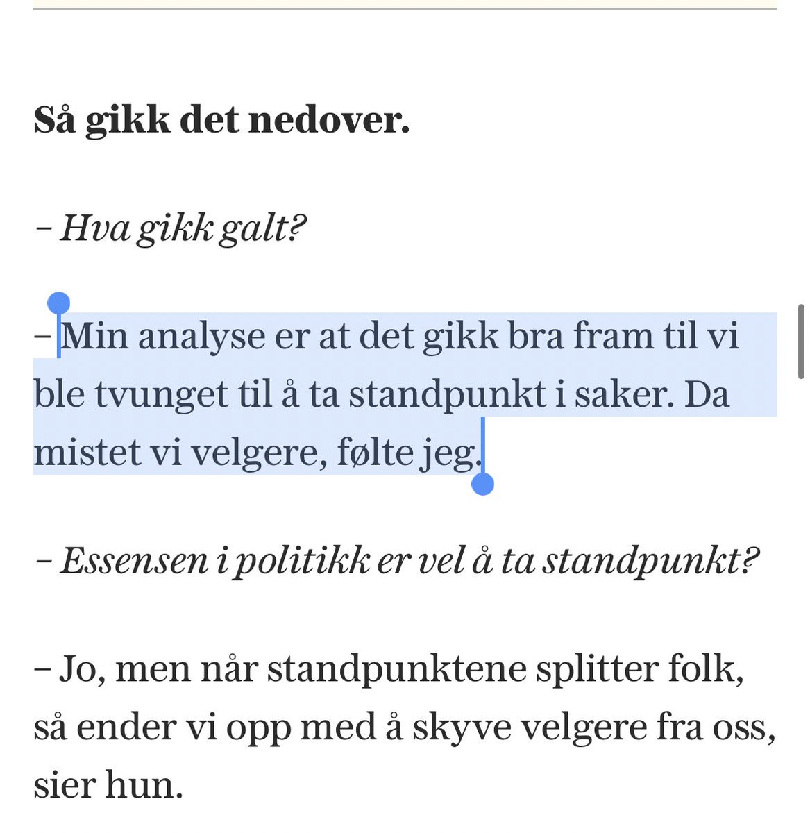 EllenSReitan's tweet image. Vanskelig å ikke la seg imponere over denne ærligheten fra Høyres nye byrådsleder i Bergen.