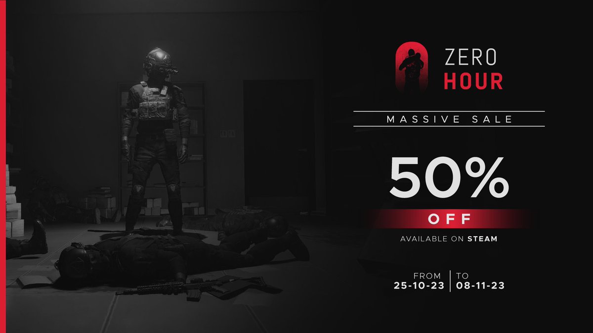Attrito_M7's tweet image. Get your friends and check out the latest update. Zero Hour is now 50% off.