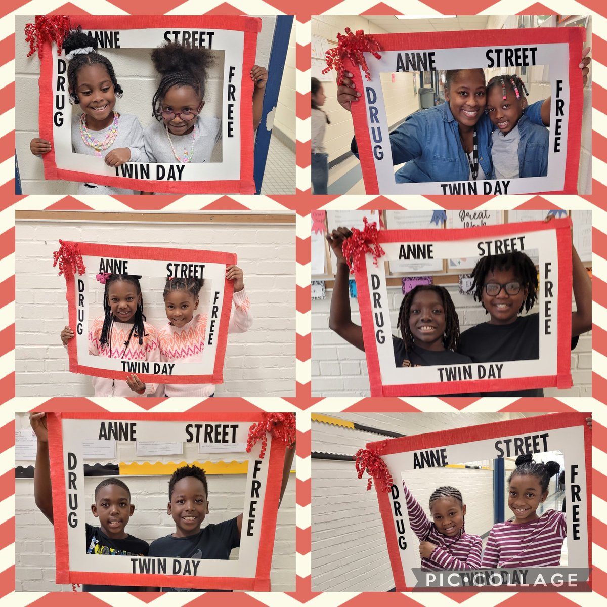 Anne Street Elementary Twin Day... Drugs cannot come between me and my twin #redribbonweek #gscspbis