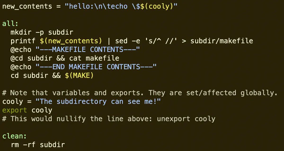0xor0ne's tweet image. Useful guide for learning the basics of Make (and Makefiles)

makefiletutorial.com

#makefile #infosec #cybersecurity