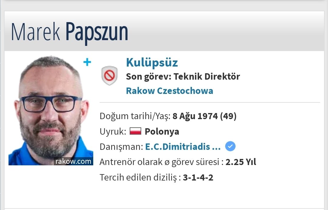 Teknik direktör scoutingi zor iş, benim de ilgi duyduğum bir şey değil. Lakin yabancı bir hoca olacaksa illaki Marek Papszun gibi ne yaptığını, ne yapacağını bilen biri lazım. İsmiyle bir yerlere gelmiş adamlar şu an bize bir şey katmaz. (Marek Papszun ikonik bir örnek)