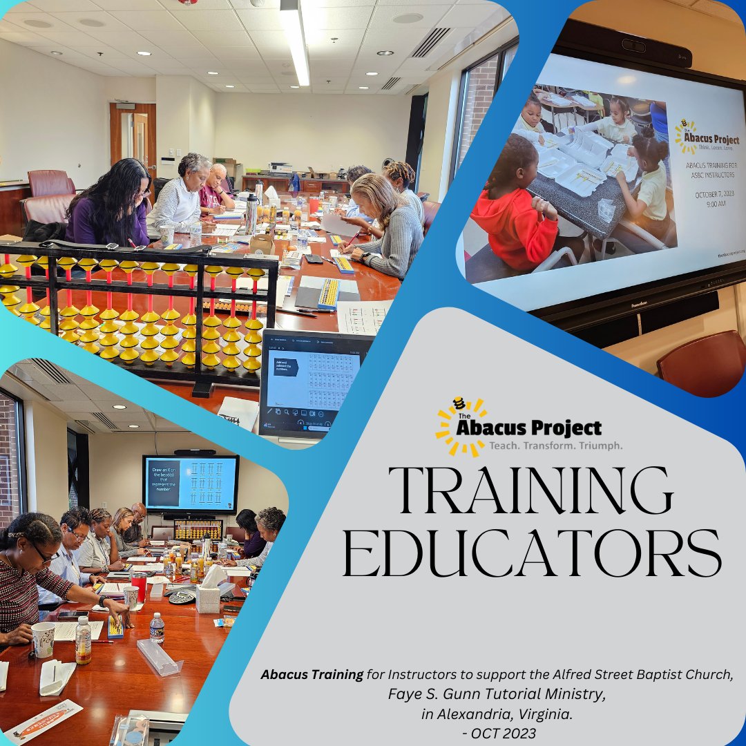 Abacus Training for Instructors to support the Alfred Street Baptist Church, Faye S. Gunn Tutorial Ministry, in Alexandria, Virginia. - OCT 2023

 #AbacusTraining #Instructors #AlfredStreetBaptistChurch #MathEducation #STEM #TDF
