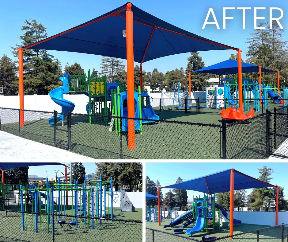 NorCalRec's tweet image. 📷 Transformation Alert! NCR is thrilled to unveil our latest collaboration for the Granada Islamic School in Santa Clara! Swipe to check out the stunning journey from "before" to "after".