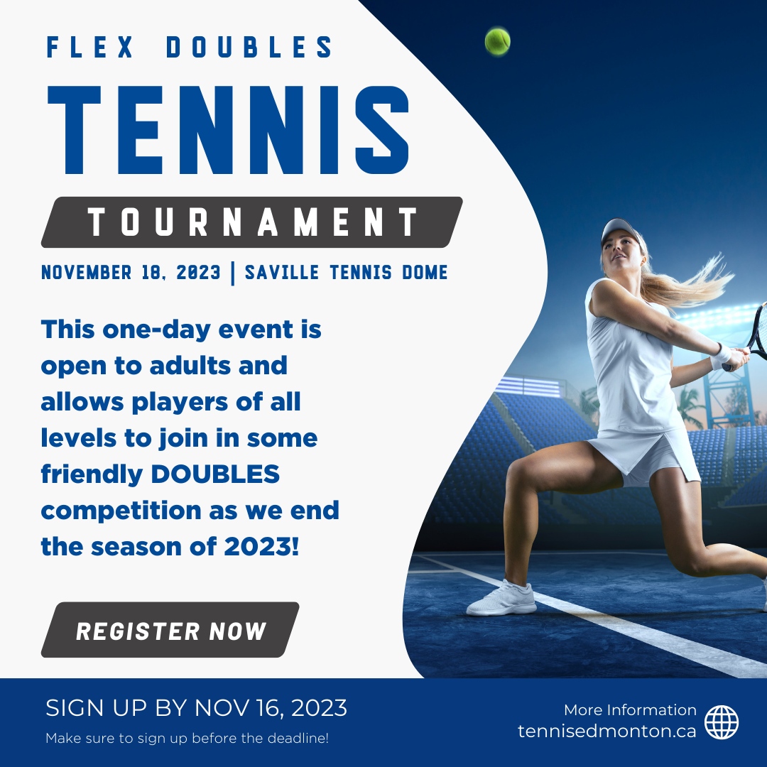 Ready to play some tennis? Don't miss out on our last tennis tournament of the year at the Saville Tennis Dome! Join us as players of all skill levels come together for a fun day of matches and adrenaline. Hope to see you there!⁠
⁠
REGISTER NOW at:⁠
tennisedmonton.ca/tournaments