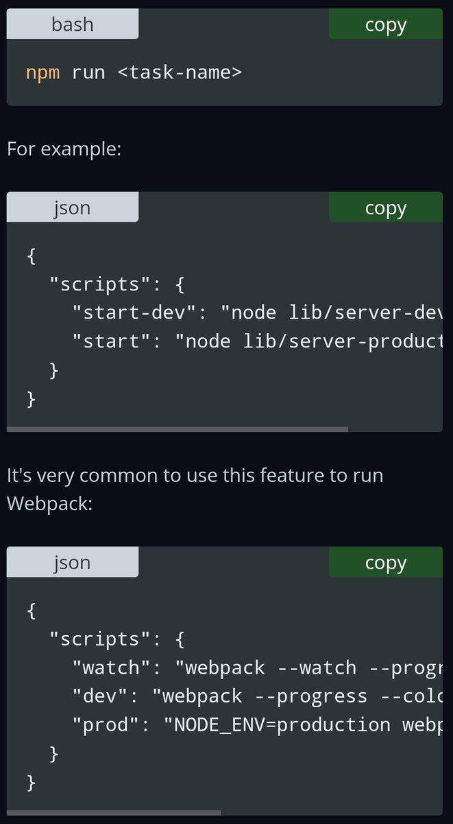 TapiwaGo's tweet photo. The package.json file supports a format for specifying command line tasks that can be run by using
#nodejs #sceiota https://t.co/rbo59idi9S
