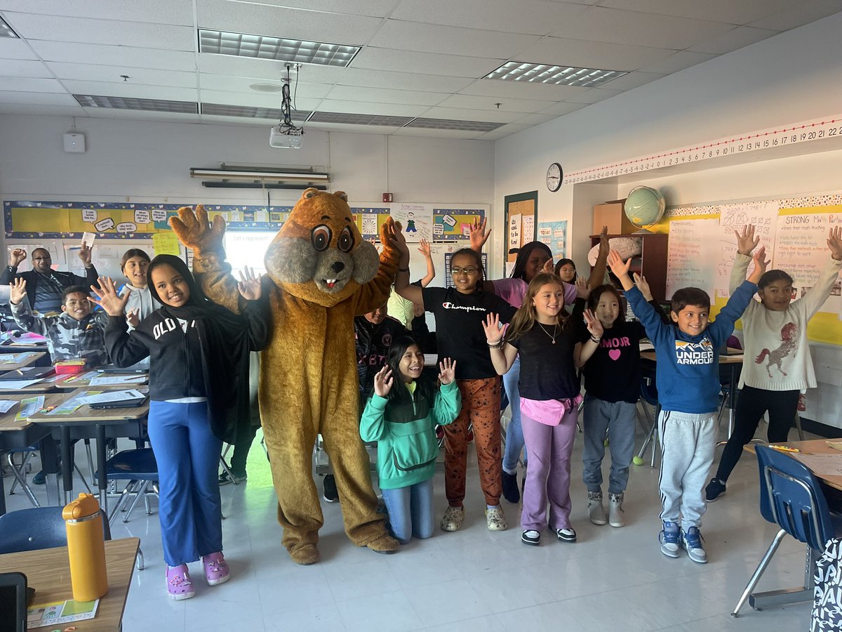 C_TheCounselor's tweet photo. Attendance celebrations are ALWAYS fun…but today we had a very special guest! Woody visited all classes with every student present! Way to go, woodchucks!!! https://t.co/scTYhw375b