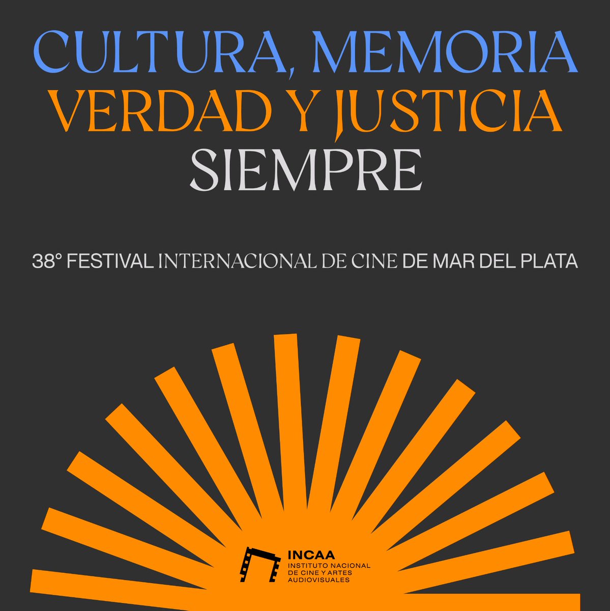 Esta edición del festival estará dedicada a celebrar la conquista de la democracia por parte de nuestro pueblo, y el rol del cine en los esfuerzos colectivos para que NUNCA MÁS se apaguen nuestras historias. 🇦🇷🌞