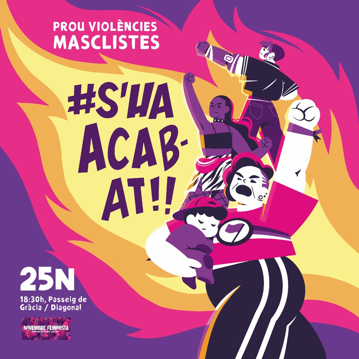 🔥 MANIFESTACIÓ | ✊🏾 Aquest 25N tornarem a omplir els carrers. Fem un front comú per enderrocar el sistema heteropatriarcal, capitalista, racista i colonial. Prou violències masclistes! S'ha acabat!

📍Pg. de Gràcia/ Diagonal (Bcn)
🕡 18:30h

#ShaAcabat #25NOmplimElsCarrers
