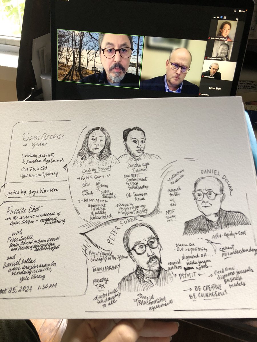 Thanks, @yalelibrary @petersuber @ddollar29 Lindsay Barnett and @CopyrightLady for today’s discussion #OAWeek2023 #OAWeek #jojodoodles