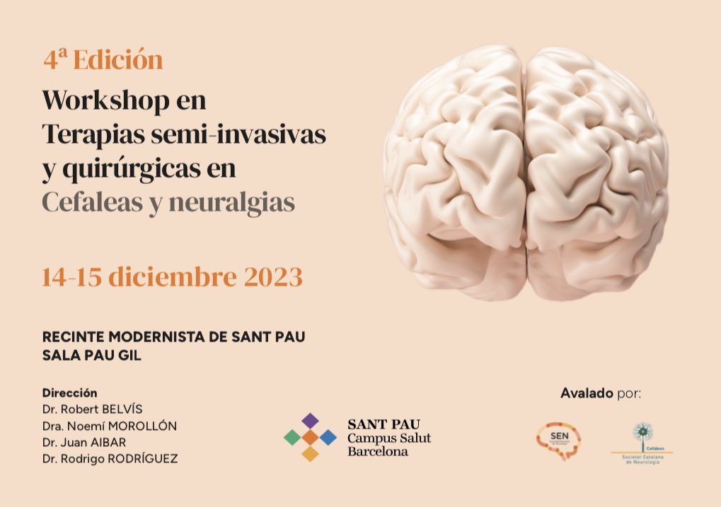 Os traemos el programa completo de nuestro Workshop!!! 👩🏻‍⚕️🧑🏻‍⚕️🧠💉

No dejes que este año te lo cuenten y apúntate ya!!!

👇🏼