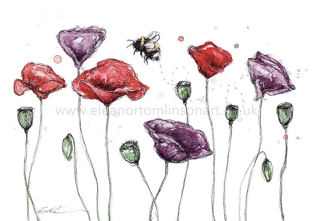 #PoppyDay My latest #fundraising #artwork. Available as limited edition prints and cards. 15% of sales will go to support @PoppyLegion, the country’s largest #ArmedForces #charity. Available until the end of November. ❤️💜 eleanortomlinsonart.co.uk #remembrance #LestWeForget