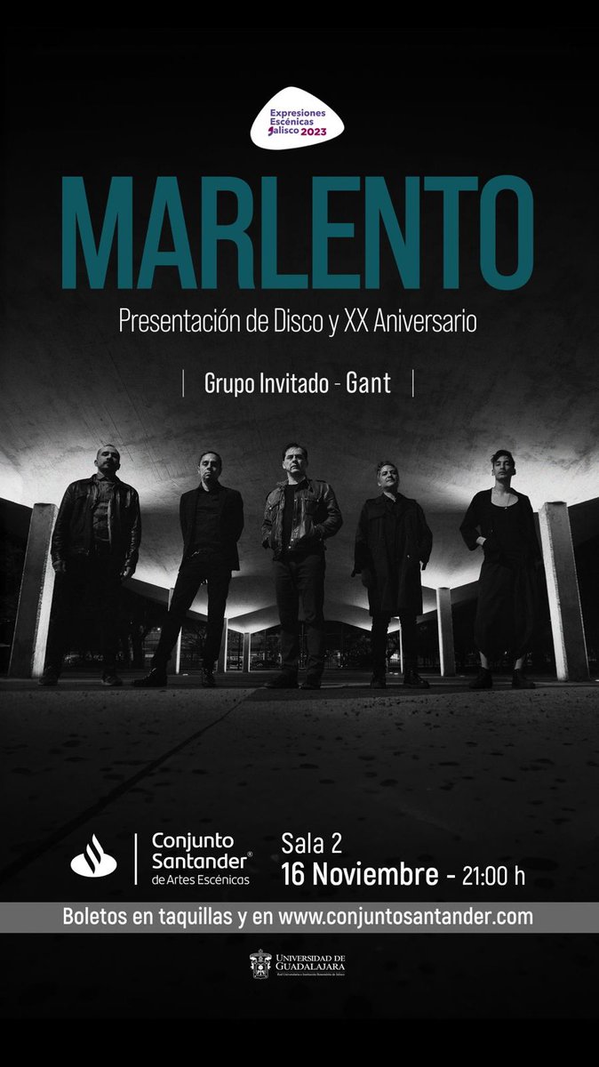 Escucha ahora  <a href="/rutasalternas/">Rutas Alternas</a>! 
Entrevista con Marlento sobre su 20 aniversario y la presentación que se llevara a cabo el 16 de noviembre en <a href="/ConjSantander/">Conjunto Santander</a> 

Participa y gana entradas 😀
<a href="/infomarlento/">MARLENTO</a> 

👉👉 rutasalternas.com/tunein/
#NewMusic2023