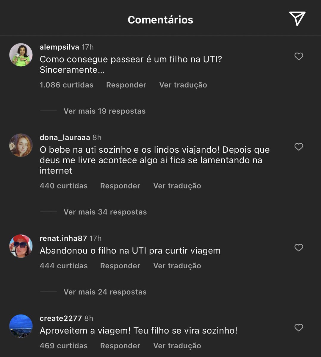o ze vaqueiro sendo massacrado pq tá fazendo uma tour com a mulher em noronha enquanto o filho deles tá na UTI