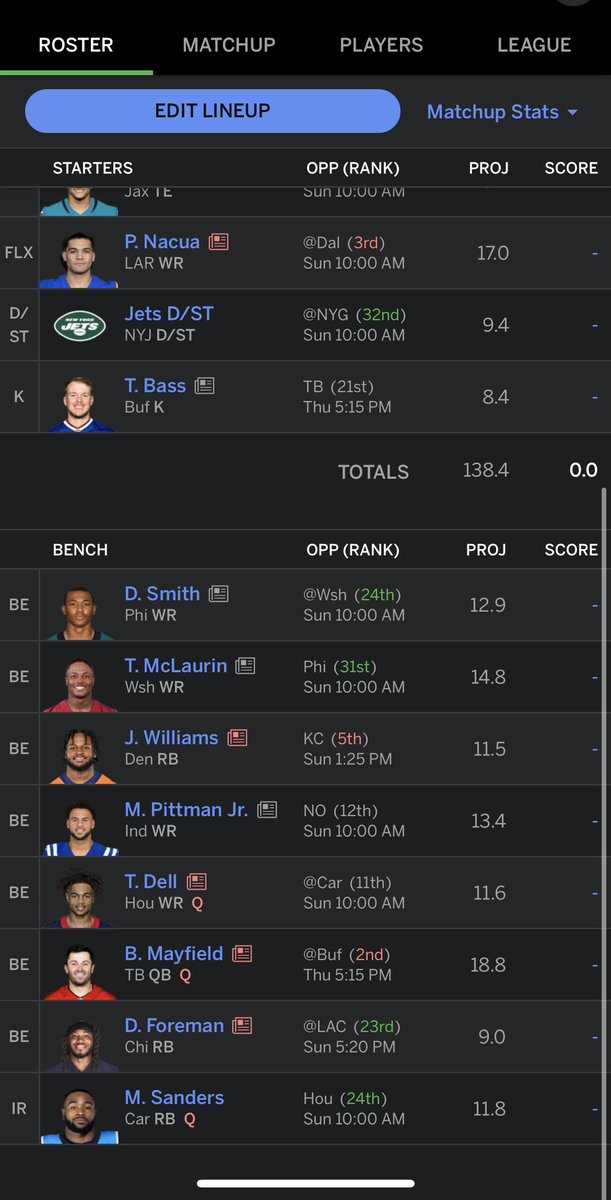 CarsonLivin253's tweet photo. @rocfantasy_ 12 team full PPR, any advice? Need some help https://t.co/dv9yisnJ2C