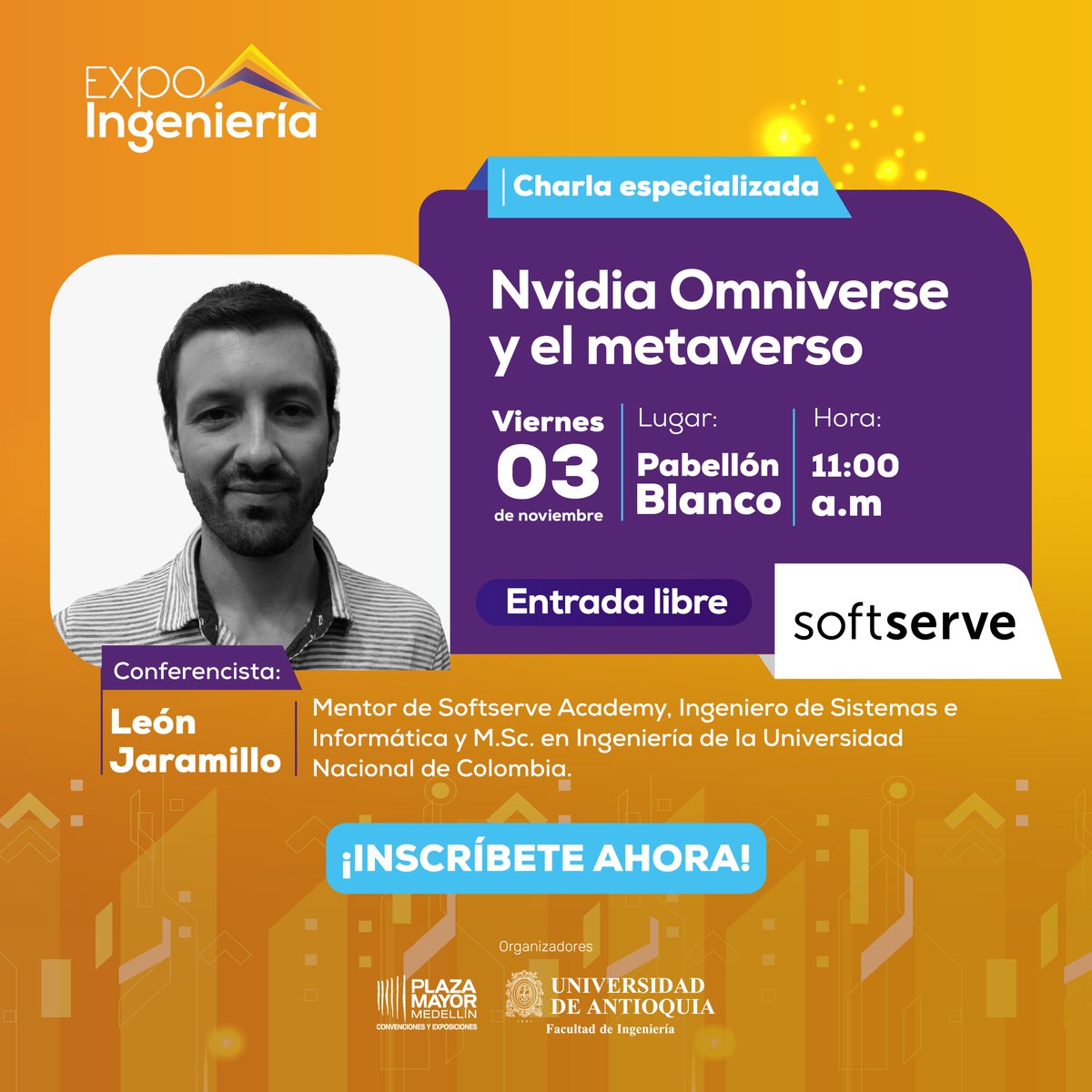 expo_ingenieria's tweet photo. ✨¡Explora el conocimiento en #ExpoIngeniería2023! 🌟
Únete a nuestras charlas especializadas con expertos en tecnología e ingeniería. 🧐
💡Aprende y establece conexiones con líderes en el campo.
¡Sé parte de la experiencia educativa definitiva!
🔗 https://t.co/tqvOPwfPw3 https://t.co/833ngvlDuB