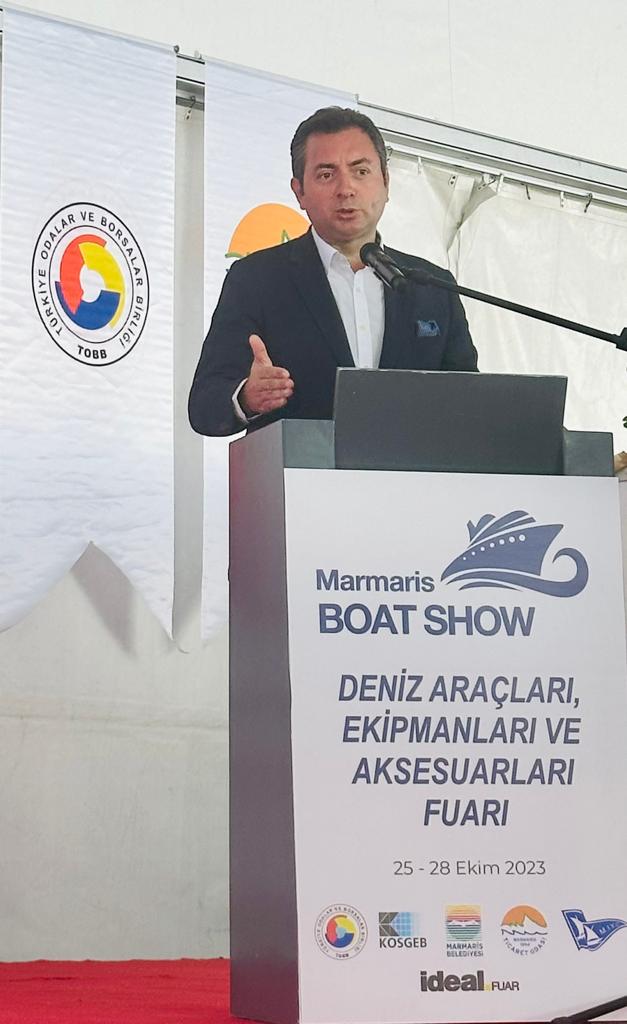 CihatAlagoz's tweet photo. Marmaris Ticaret Odası'nın öncülüğünde İdeal Fuarcılık tarafından düzenlenen "Marmaris Boat Show Fuarı"nın açılışını bugün gerçekleştirdik. https://t.co/1O9EEs9ekk