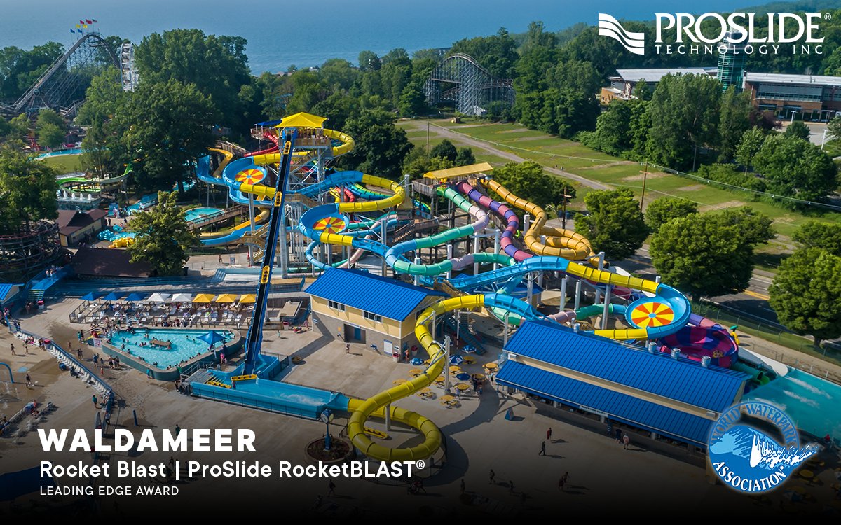 ProSlideTech's tweet photo. We're thrilled to share the news that #RoaringSpring's Camp IdaH2O and #Waldameer's RocketBLAST have both been honored with the Leading Edge Award. Our biggest congratulations go out to these outstanding projects and our valued partnership. #WWA #ProSliewaterparksupplier https://t.co/kRtmjBizfu
