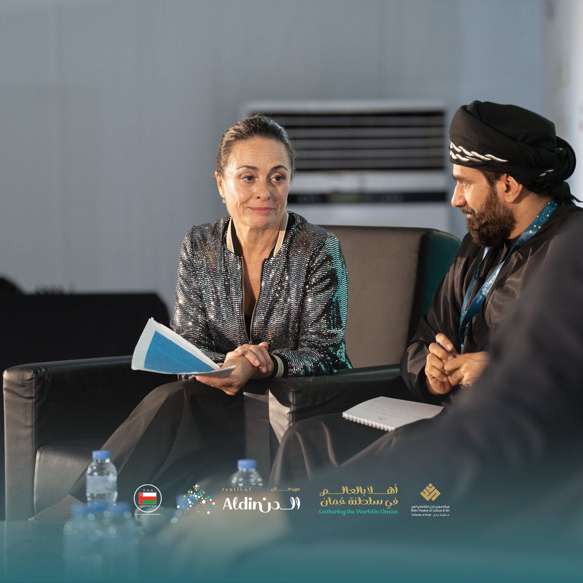 aldentheatre's tweet photo. ومسك الختام لليوم الرابع... وثمارٌ تحصد في الجلسة التعقيبة لمسرح الكبار  للمسرحية الإسبانية "رمق بين الشفاة". 

And that concludes the fourth day, with the post-show analysis session for the adult theatre play “Federico Entre Los Dientes” from Spain.

#GatheringTheWorldInOman
#فرقة_مسرح_الدن 
#مهرجان_الدن_الدولي2023