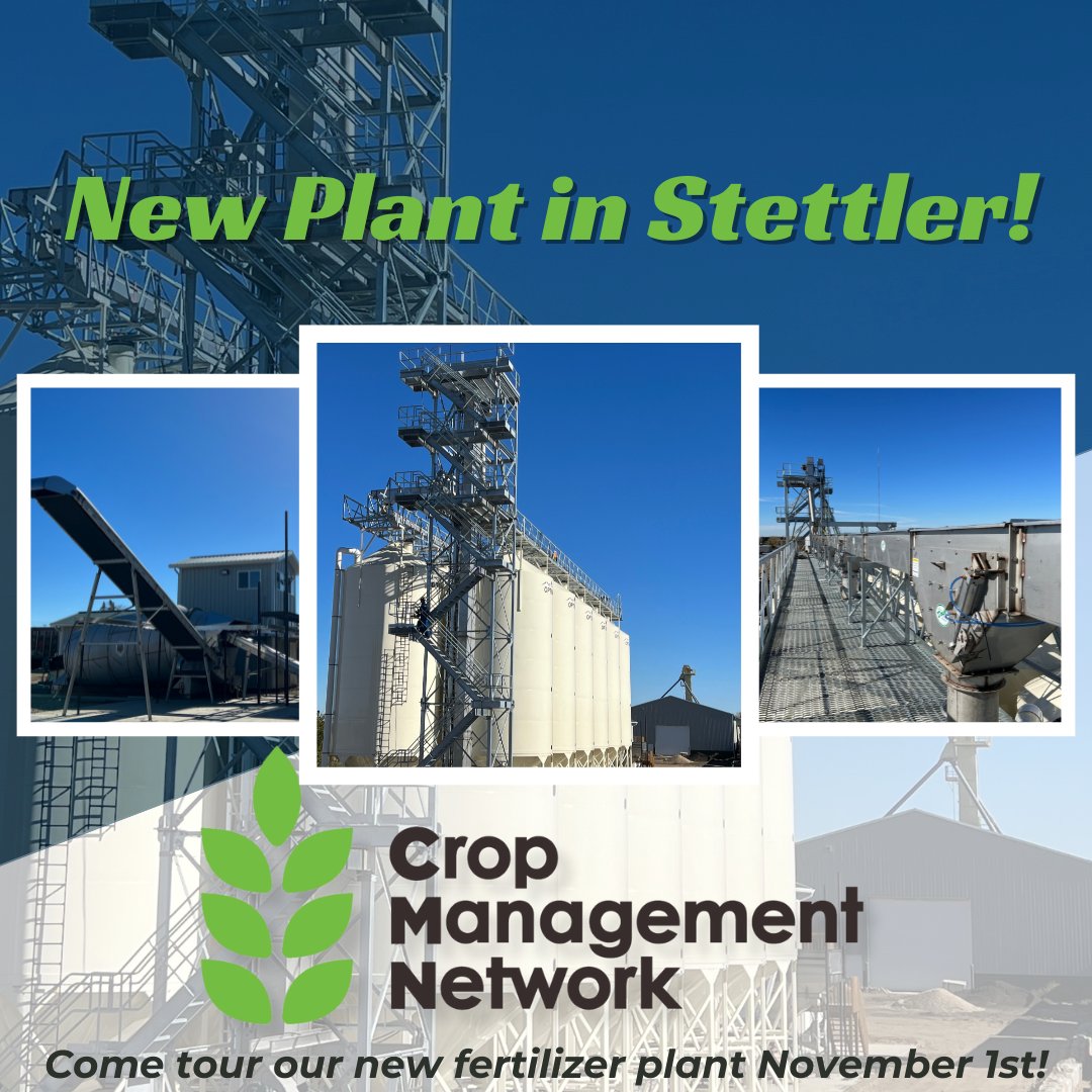 Did you know?
Our new fertilizer plant is located on CP rail so it gives us access to more markets and more products than our competitors.
We hope to see you at our CMN Stettler Open House on November 1st!
To register, please call 403-742-4177 or click bit.ly/3s3GV76