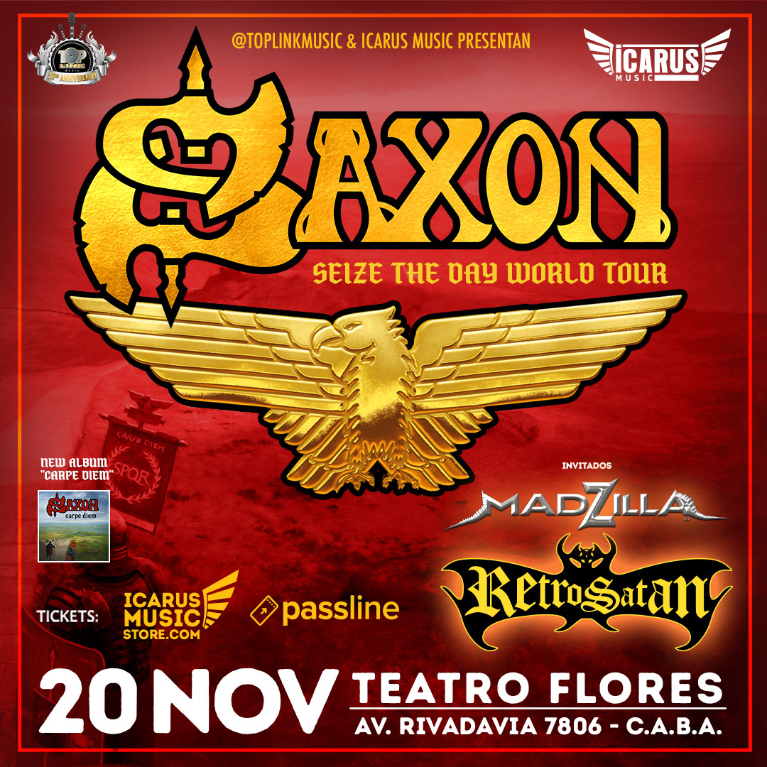 jvcmaximo's tweet image. Madzilla y Retrosatan son las bandas invitadas para estar junto a Saxon en el Teatro Flores el proximo 20 de noviembre. Entradas por: icarusmusicstore.com/recitales/1178… #saxon #argentina #madzilla #retrosatan