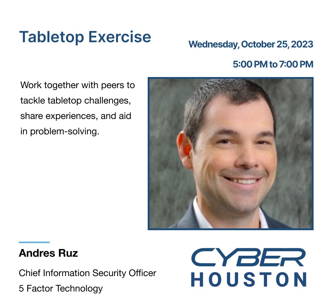 BlueLance's tweet photo. TODAY! Work together as a team to identify solutions, strategies, and best practices for addressing security threats, vulnerabilities, and risks. Get your tickets by using the link below!

https://t.co/1bQUc2TisN https://t.co/pIdoEAchf0