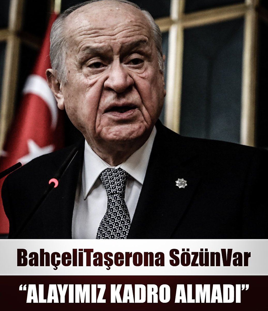ALAYINI KADROYA ALACAĞIZ demiştiniz Sayın <a href="/dbdevletbahceli/">Devlet Bahçeli</a> siz sözünüzü tutana kadar ALAYIMIZ İŞSİZ KALACAĞIZ 
BahçeliTaşerona SözünVar