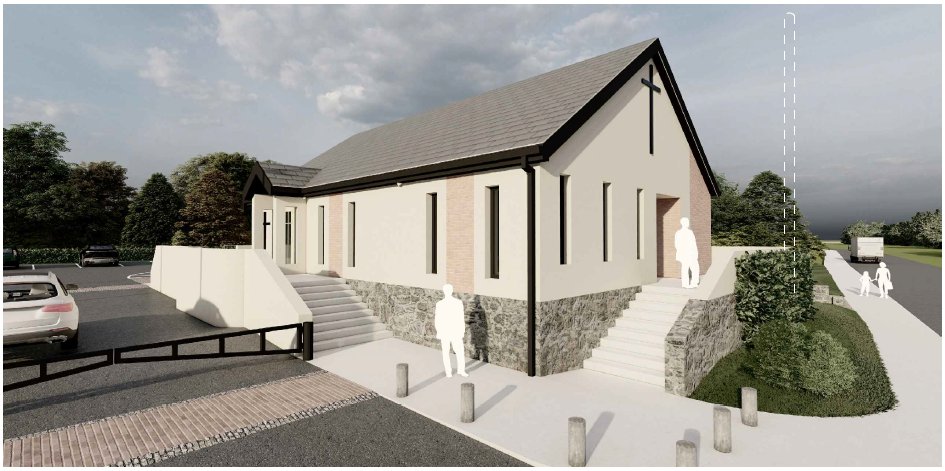 CK_Architecture's tweet image. Final design submitted to Meath Co. Council for a new church in Clonee - #clonee #meath #church #architecture #planning #Ireland