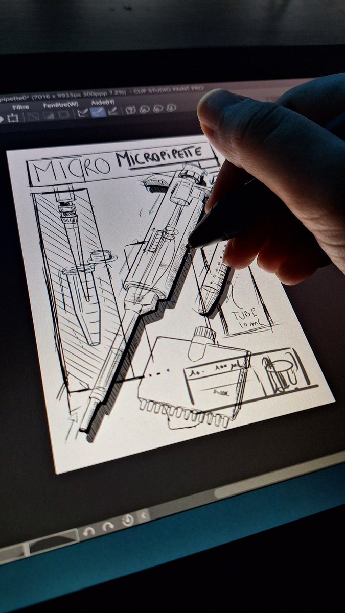 [ 🎨#Sciart #inktober2023 ] Work in progress ☺️

#scicomm #science #sciartober #laboratory #poster #scienceart