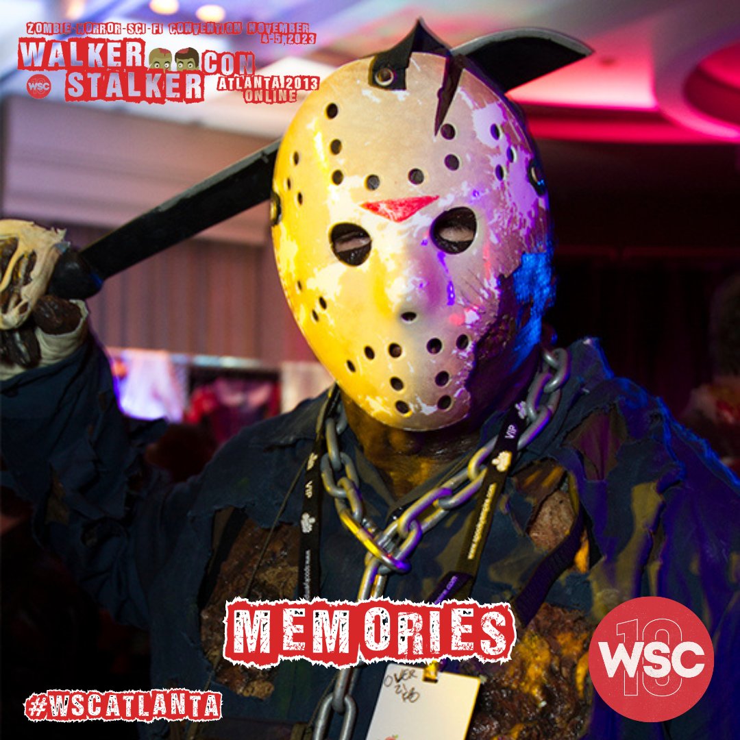 WalkrStalkrCon's tweet photo. Costumes, costumes and more costumes at #WSCAtlanta Of course, we hope this was just a costume and not the real thing! Look at those eyes!
#jason #fridaythe13th #wsc #walkerstalkercon https://t.co/RghXXlxuoC