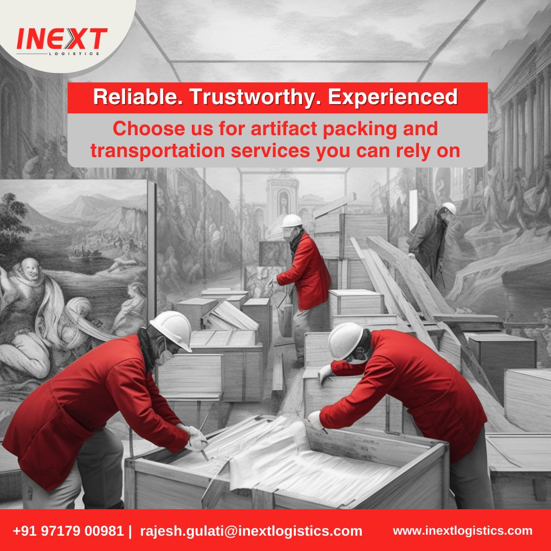 InextCanada's tweet photo. When you entrust us with your precious artifacts, rest assured, they're in safe hands. 🙌

Contact Us:
Rajesh Gulati
+91 9717900981

#ArtifactPacking #ArtifactTransportation #CulturalShipping #PreservingHeritage #MuseumTransport #AncientArtifacts #ArtifactLogistics #cultural https://t.co/5e6u4gdKob