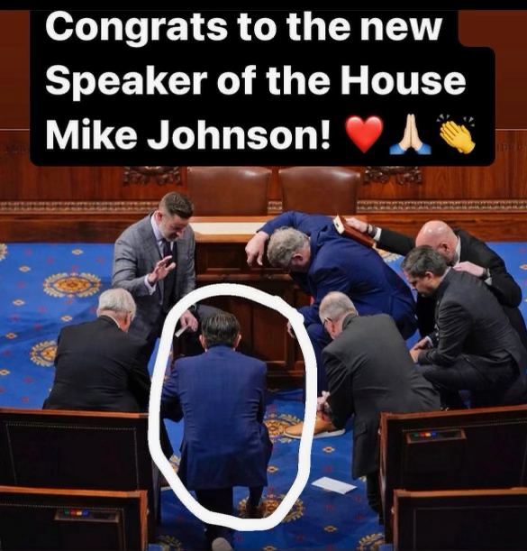 Let's all pray for our new Speaker of the House, Mike Johnson.