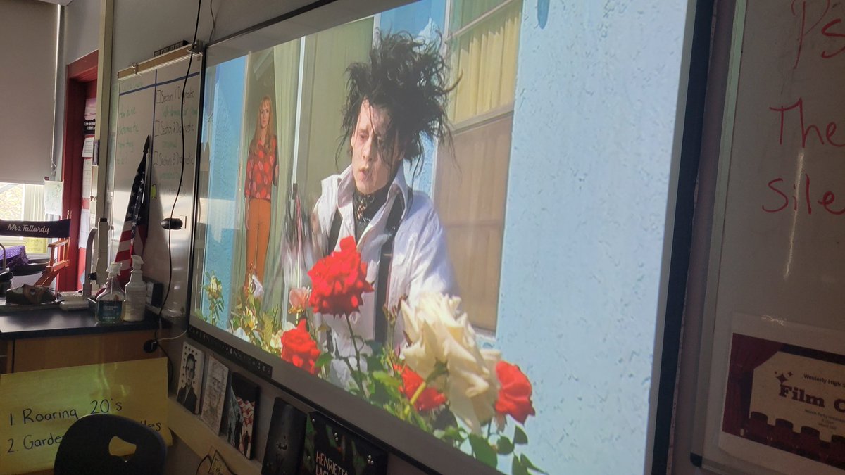 Edward Scissorhands with a great group of kids during Film Club this afternoon.