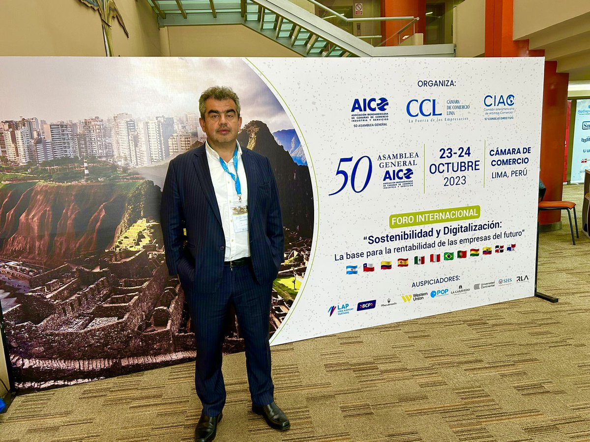 Gracias por la invitación de CIAC para participar de la 50 Asamblea General AICO y su foro Internacional "Sostenibilidad y Digitalización: la base para la rentabilidad de las empresas del futuro". Excelente oportunidad para crear nexos y relacionarme con colegas internacionales.