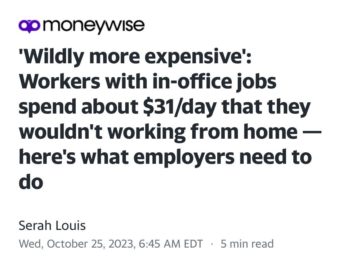 MorePerfectUS's tweet photo. If employers want us in-person, they should pay to get us there. https://t.co/1iYqa4kZuO