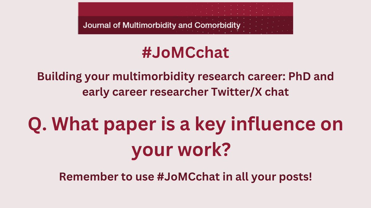 Journal of Multimorbidity and Comorbidity tweet media