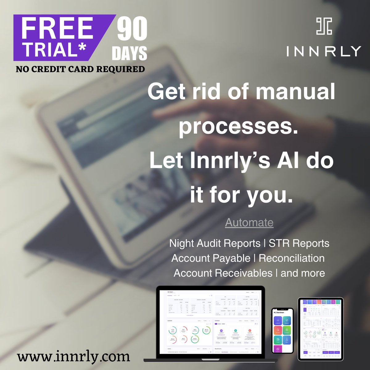 Innrlyy's tweet photo. Say goodbye to tedious manual tasks! Innrly's handles all-𝗡𝗶𝗴𝗵𝘁 𝗮𝘂𝗱𝗶𝘁𝘀, 𝗦𝗧𝗥 𝗿𝗲𝗽𝗼𝗿𝘁𝘀, 𝗔𝗰𝗰𝗼𝘂𝗻𝘁𝘀 𝗣𝗮𝘆𝗮𝗯𝗹𝗲, 𝗥𝗲𝗰𝗼𝗻𝗰𝗶𝗹𝗶𝗮𝘁𝗶𝗼𝗻, etc
https://t.co/YKcDg7HGhP

#HotelManagement #hotelier #hospitality #cloudsoftware #reconciliation #nightaudit https://t.co/6yoBP1IDNV
