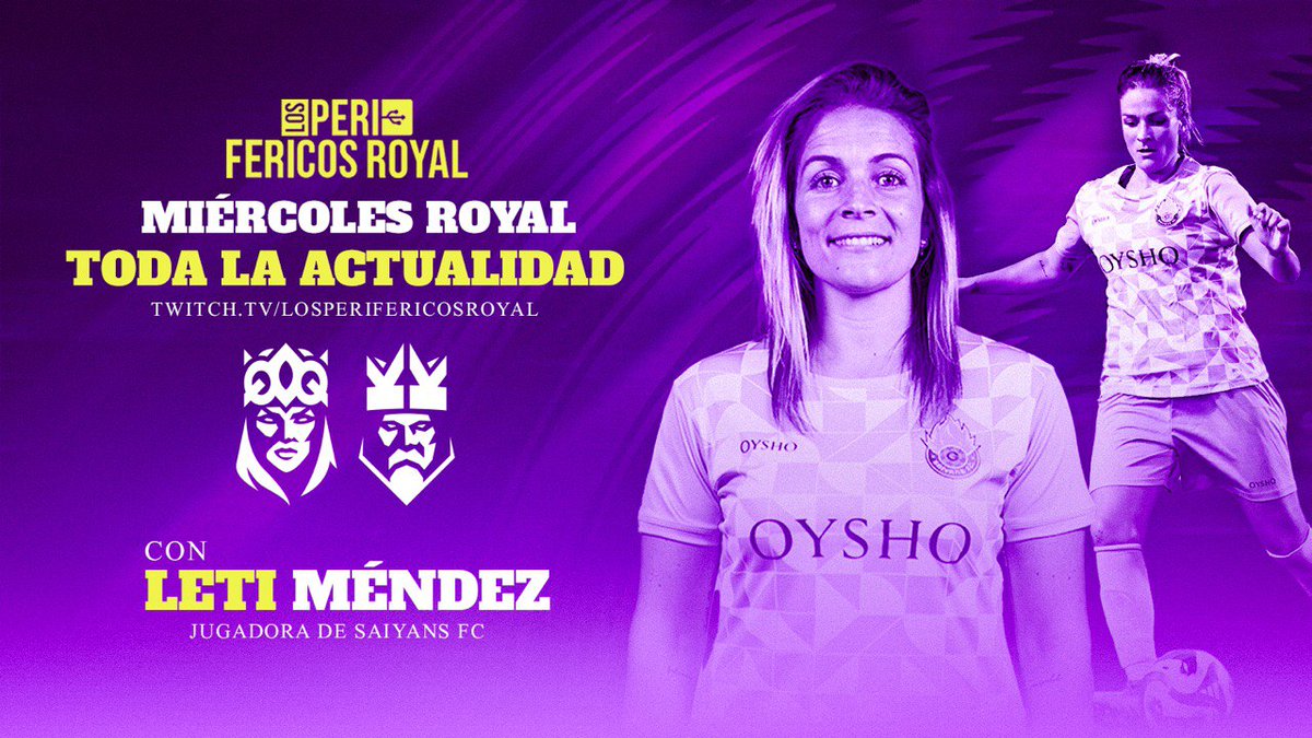 Hoy la "Tertulia ROYAL" viene cargada de sorpresas

Contaremos con <a href="/MSilveti11/">Miguel Silveti</a> como tertuliano, además de nuestros habituales <a href="/Alvar0ni0/">Álvaro 'Alvaronio' Daza</a> <a href="/MSoriano20/">Maria Soriano💙</a> <a href="/mariomt13/">Mario Martín</a> y <a href="/viejunosg/">Faustino Sánchez Guindo - FaustinoSG</a> 

Y conversaremos con una invitada de excepción <a href="/LetiMendez_15/">Leticia  Méndez</a> jugadora de <a href="/Saiyans_FC_/">Saiyans FC 🧡💙</a> 

🇪🇸 22h en twitch