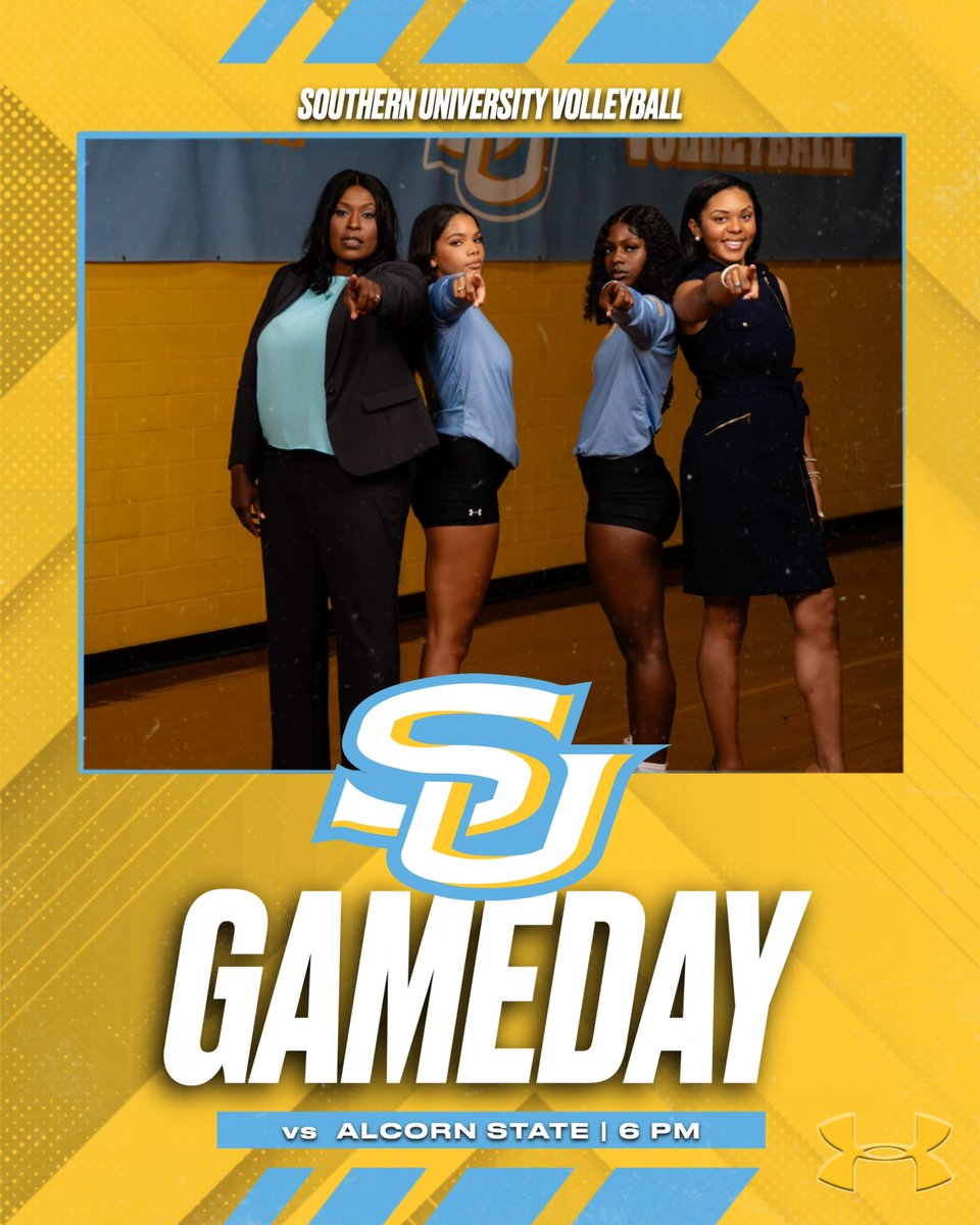 SouthernUsports's tweet image. 🚨 🏐 Gameday 🏐 🚨

🆚: Alcorn State
⏰: 6:00 p.m. CT
📍: Baton Rouge, LA 
🏟️: Seymour Gym
📊: gojagsports.com/sidearmstats/w…
📺: jaguarsportsnetwork.com 

#GoJags | #SouthernIsTheStandard | #ProwlOn | #ElevateTheStandard