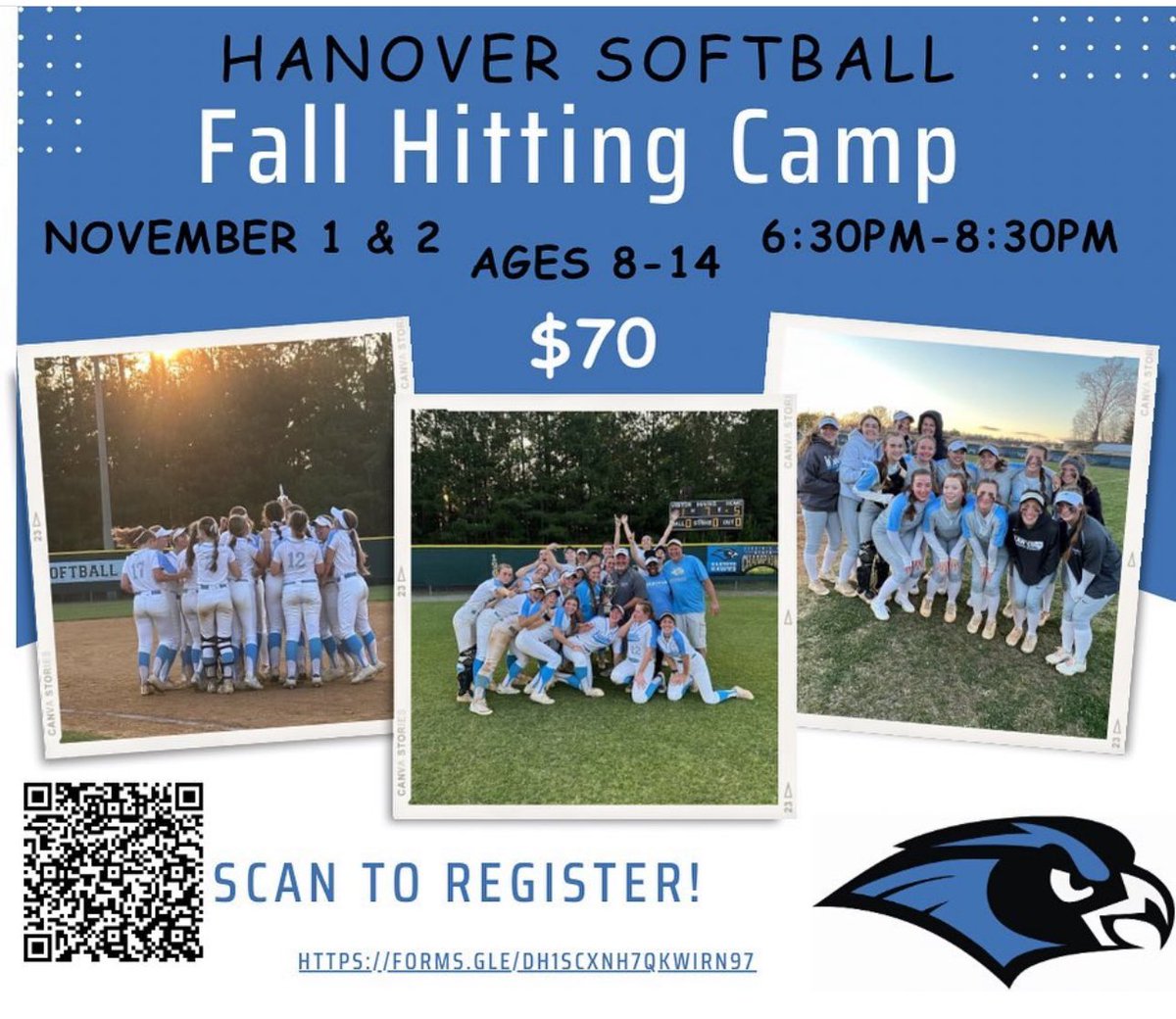 Don’t forget to sign up for our fall hitting camp!!