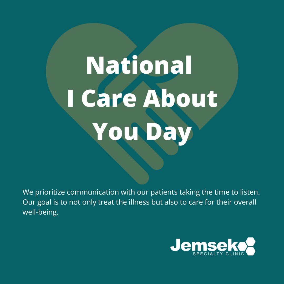 At the Jemsek Specialty Clinic, patient care is our top priority. Our team of dedicated healthcare professionals goes above and beyond to ensure that each patient receives personalized and comprehensive care. 

#ChooseLifeOverLyme
#ICareAboutYouDay
