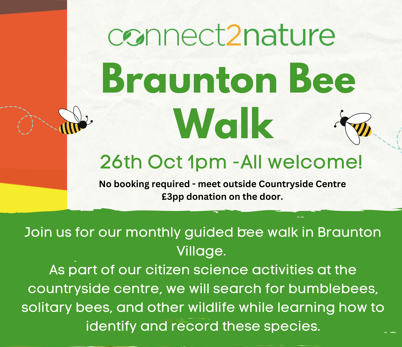 The last one of the year! 
🐝 Our  Bee Walk will be taking place this Thursday; as part of  citizen science, we'll be searching for, identifying, and recording bees &amp; other insects.

No need to book - just come to the Centre. We look forward to seeing you!
#connect2nature