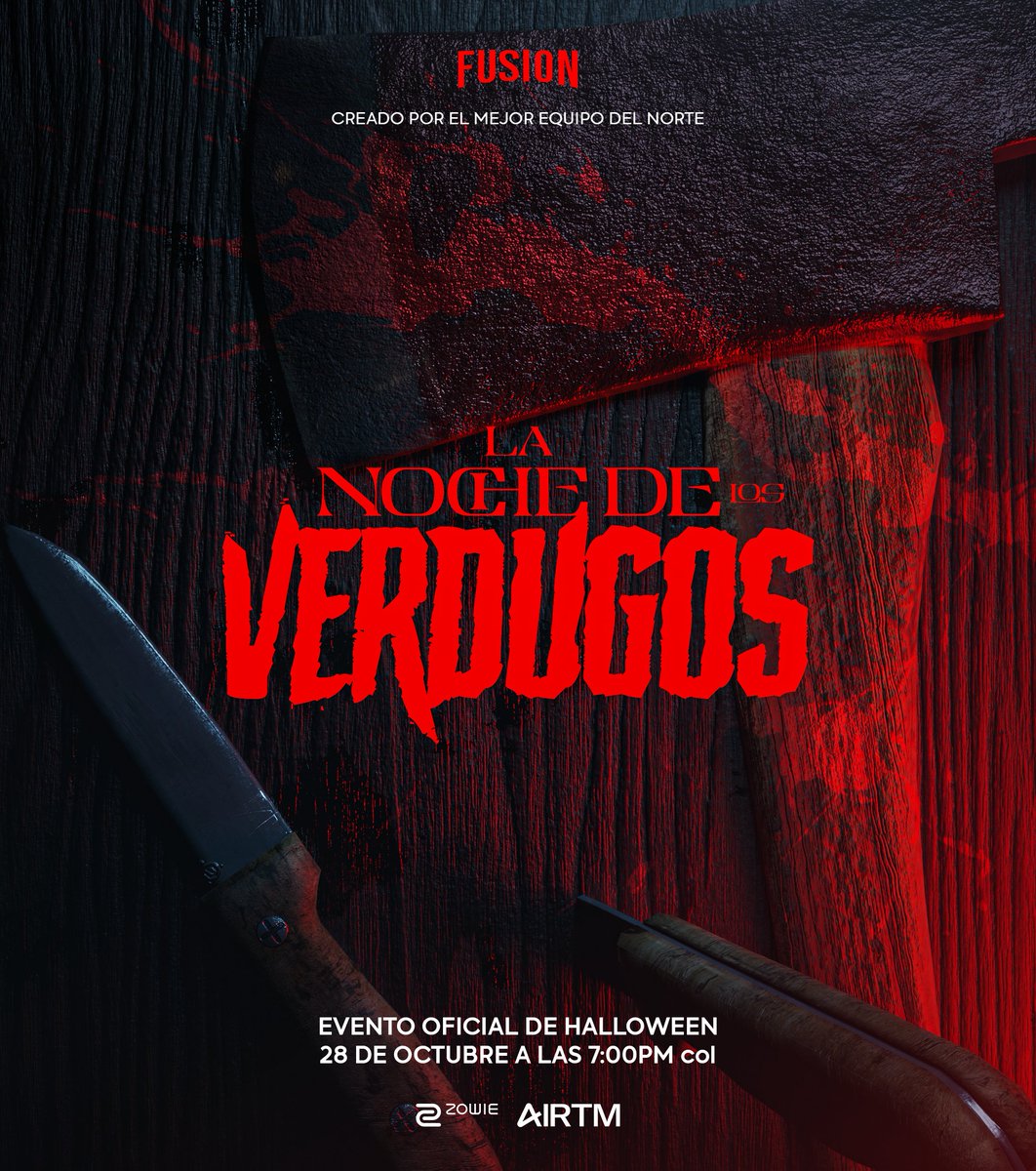 Nuestro evento de Halloween está a la vuelta de la esquina🪓🧟

Una noche escalofriante con invitados sorpresa y ¡Mucho terror!

Vive junto a nosotros una experiencia espeluznante en Twitch 🎃

🗓️Sábado 28 Octubre
⏰8:00 pm 🇻🇪  | 7:00 pm 🇨🇴 | 6:00 pm 🇲🇽

#LaNochedeLosVerdugos