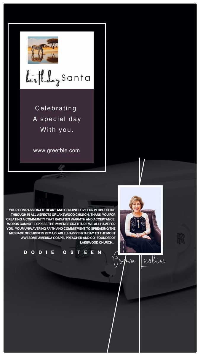 GreetbleLtd's tweet photo. @OsteenDodie
HAPPY 90TH BIRTHDAY ππ₯³πππππΎ TO DODIE OSTEEN
FROM
https://t.co/NA2LQyz2yg
https://t.co/H0c3yO6DAC
#DodieOsteen
#Preacher
#LakewoodChurch
#Greetble
#HappyBirthday https://t.co/rswvERh2HQ